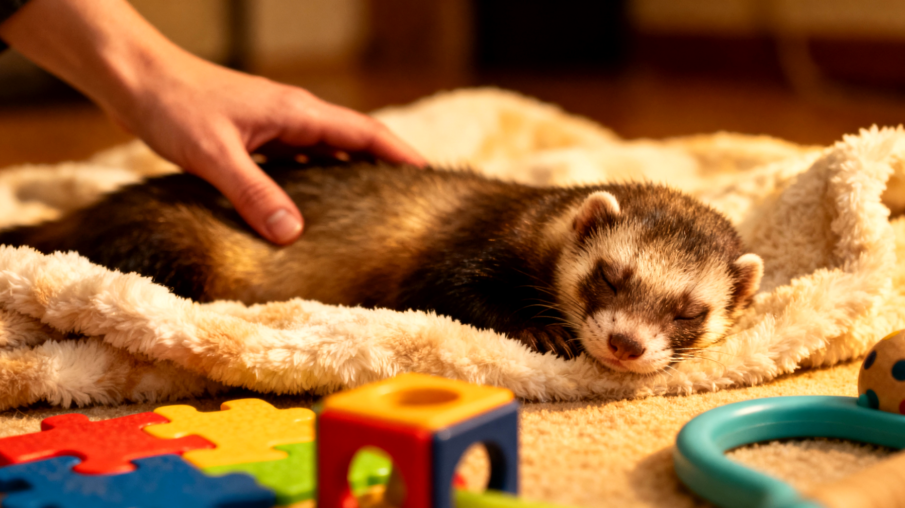 Frettchen zeigen nach einer Kastration oft veränderte Aktivitätslevel und benötigen angepasste Beschäftigungsstrategien, da sie sich weniger bewegen möchten, aber dennoch geistige und körperliche Stimulation brauchen, um Langeweile und Gewichtszunahme zu vermeiden"