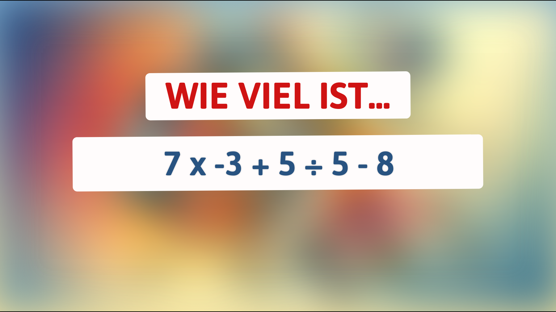 Nur echte Genies können dieses knifflige Rätsel lösen: Kannst du die richtige Antwort herausfinden?"