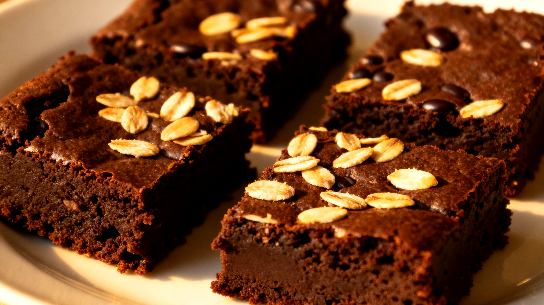 Schwarze Bohnen-Schokoladen-Brownies mit Haferflocken"