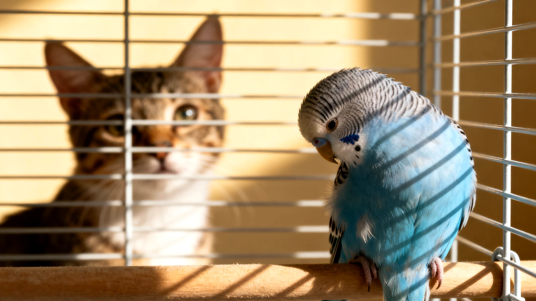 Wellensittiche zeigen oft Langeweile oder Frustration, wenn sie keine ausreichende mentale Stimulation erhalten, besonders wenn sie mit anderen Tieren zusammenleben, die unterschiedliche Spielbedürfnisse haben"